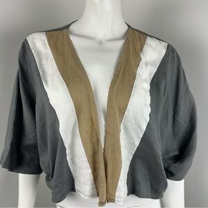 Luukaa Jacket Bolero Size 8 Cropped Women’s linen type fabric